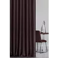 Zasłona szyta na taśmie fala ciemnobordowa z miękkiej tkaniny z efektem melanżu