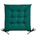 Poduszka na krzesło 40 x 40 x 5 cm wodoodporna ciemnozielona z pikowaniem GARDEN Eurofirany