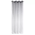 Zasłona biało, grafitowa z efektem cieniowania z lekkiej etaminy 140x250 cm przelotka RAVIA Eurofirany