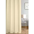 Zasłona szyta na taśmie fala kremowa z tkaniny o naturalnym splocie w stylu eko