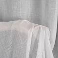 Firana szyta na taśmie 5 cm biała z delikatnej matowej etaminy o niestandardowej wysokości 360cm, wykończona obciążnikiem