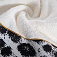 Ręcznik kąpielowy 70x140 cm bawełniany kolor kremowy,czarny z designerską bordiurą 500 g/m2 EVA 22 Eva Minge Eurofirany