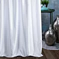Zasłona szyta na taśmie fala AMAYA biała z jednokolorowej gładkiej tkaniny