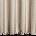 Zasłona szyta na taśmie fala złota z szenilowej tkaniny w klasyczne pionowe pasy przetykane błyszczącą nicią
