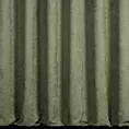 Zasłona szyta na taśmie fala DORA - HIT szałwiowa z miękkiej tkaniny o welurowej strukturze