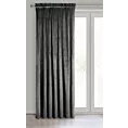 Zasłona czarna z matowego welwetu 140x270 cm taśma MELANIE Eurofirany