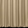 Zasłona szyta na taśmie fala ciemnobeżowa z jednokolorowej gładkiej tkaniny