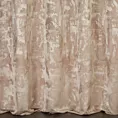 Zasłona szyta na taśmie fala pudrowo różowa miękka z dodatkiem bawełny i nieregularnym wzorem