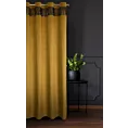 Zasłona złoto, czarna z welwetu zdobiona cekinami 140x250 cm przelotka JASPER Eurofirany