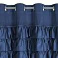 Zasłona granatowa zdobiona falbanami z welwetu 140x250 cm przelotka SAMI Eurofirany