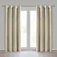 Komplet 2 szt. zasłon kremowych z welwetowej tkaniny 140x250 cm przelotki - DARLA Eurofirany