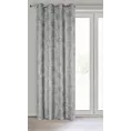 Zasłona popielata z tkaniny szenilowej 135x250 przelotka ALETA Eurofirany