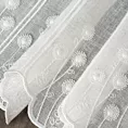 Tkanina firanowa zazdrostka z etaminy z haftowanym wzorem letnich kwiatów Eurofirany