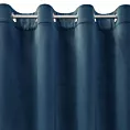 Komplet 2 szt. zasłon granatowych z welwetowej tkaniny 140x250 cm przelotki - DARLA Eurofirany