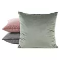 Poszewka na poduszkę 45x45 cm welwetowa o delikatnym połysku gładka srebrna GAJA 1 Eurofirany