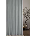 Zasłona szyta na flexach srebrna z tkaniny z mieszanką lnu i wiskozy, w stylu eko, z delikatnym połyskiem