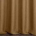 Zasłona szyta na taśmie fala brązowa z tkaniny o naturalnym splocie w stylu eko