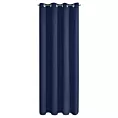 Zasłona granatowa z gładkiej matowej tkaniny zaciemniającej 135x250 cm przelotka BLACKOUT Eurofirany