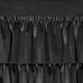 Zasłona czarna z welwetu zdobiona falbanami 140x250 cm taśma CHARLOTTE Eurofirany