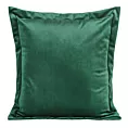 Poszewka na poduszkę 45x45 cm welwetowa z ozdobnymi brzegami ciemnozielona RIA DIVA LINE Eurofirany