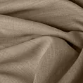 Zasłona szyta na flexach jasnobrązowa z miękkiej tkaniny o naturalnym splocie w stylu ekologicznym