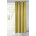 Zasłona musztardowa zaciemniająca z efektem melanżu 140x250 cm przelotka ROSSIE Eurofirany