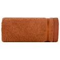 Ręcznik kąpielowy 100X150 cm bawełniany kolor pomarańczowy  z bordiurą w paski 500 g/m2 ABBIE Eurofirany
