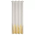 Zasłona naturalno, złocista zdobiona błyszczącym nadrukiem z dodatkiem lnu 135x250 cm przelotka IMANI Eurofirany