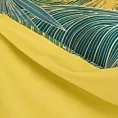 Pościel 220x200 cm bawełniana kolor zielony, żółty zdobiona egzotycznymi liśćmi MELANIA Eurofirany