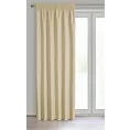 Zasłona beżowa z matowej gładkiej tkaniny 140x270 cm taśma RITA Eurofirany