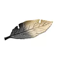 KELSI metalowa patera czarno-złota w kształcie egzotycznego liścia 34x19x12 cm Eurofirany