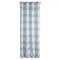 Zasłona biało, niebieska we wzór geometryczny 140x250 cm przelotka NASTIA Eurofirany