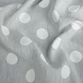 Zasłona szyta na taśmie fala srebrno kremowa dwustronna, z wzorem w grochy