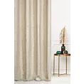 Zasłona szyta na taśmie 5 cm ciemnokremowo złocista z połyskującej tkaniny zdobionej eleganckim wzorem Pierre Cardin