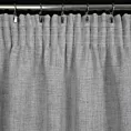 Zasłona popielata w stylu eko o płóciennym splocie 140x270 cm taśma JULA Eurofirany
