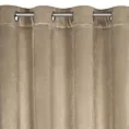 Zasłona ciemnobeżowa zdobiona falbanami i lśniącymi akcentami z welwetu 140x250 cm przelotka CARLI Eurofirany