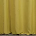 Zasłona szyta na taśmie 5 cm LOVELY musztardowa z widocznym ozdobnym splotem, o naturalnym charakterze