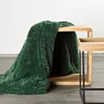 Koc o strukturze miękkiego futra 150x200 cm ciemnozielony TIFANY 1 DESIGN 91 Eurofirany