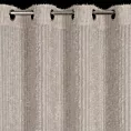 Zasłona beżowa zdobiona moherową nicią z tkaniny szyfonowej 135x250 cm przelotka SELMA Eva Mingę Eurofirany