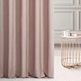 Zasłona szyta na flexach pudrowo różowa z miękkiej tkaniny o naturalnym splocie w stylu ekologicznym