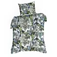 Pościel 140x200 cm bawełniana kolor zielony, biały z wzorem liści DAVOS Eurofirany