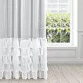 Firana biała z woalu kreszowanego z pięcioma falbanami 400x270 cm taśma CHARLOTTE 4 Eurofirany