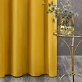 Zasłona musztardowa z tkaniny welwetowej 140x270 cm taśma ROSA Design 91 Eurofirany