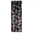 Zasłona czarno, ruda z nadrukiem kwiatów z tkaniny welwetowej 140x270 cm taśma ALANI Eurofirany