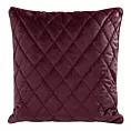 Poduszka 50 x 50 cm bordowa pikowana we wzór karo z ozdobną wypustką na brzegach VELVET 28 Eurofirany