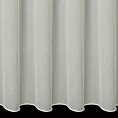 Firana szyta na flexach kremowa z miękkiej tkaniny o lekkim splocie i delikatnym połysku, wykończona obciążnikiem