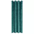 Zasłona ciemnoturkusowa z miękkiego welwetu 140x250 cm przelotka SUZANA Eurofirany
