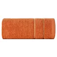 Ręcznik do rąk 30x50 cm bawełniany kolor pomarańczowy z kontrastującymi paseczkami 500 g/m2 SUZI Eurofirany