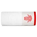 Ręcznik kąpielowy świąteczny 70x140 cm bawełniany kolor biały z żakardową bordiurą w stylu skandynawskim 480 g/m2 NOEL Eurofirany