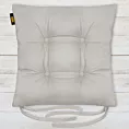 Poduszka na krzesło dwustronna 40 x 40 x 8 cm welurowa jasnoszara ADORE Eurofirany